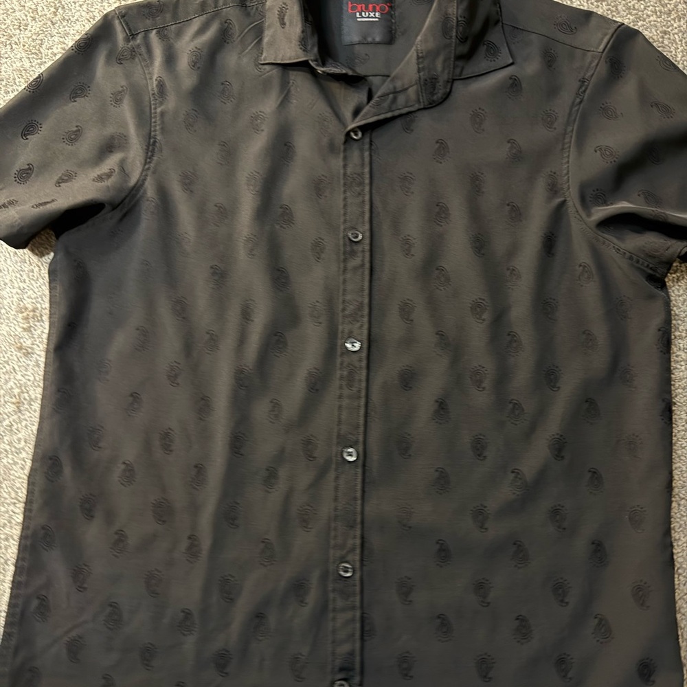 Elegant Black Paisley Men's Shirt